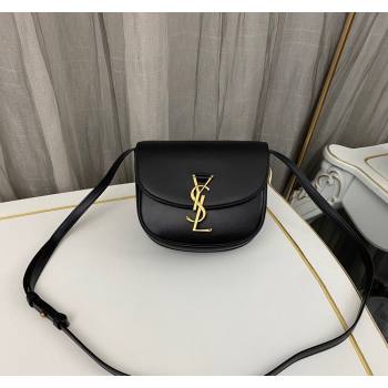 Saint Laurent Kaia Small Satchel Bag in Smooth Leather 619740 Black 2023 (nana-231211076)