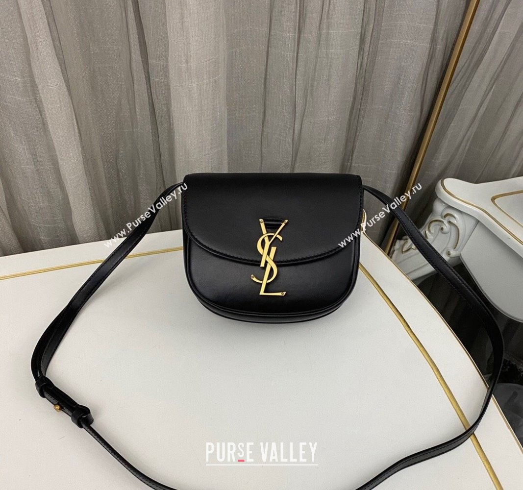 Saint Laurent Kaia Small Satchel Bag in Smooth Leather 619740 Black 2023 (nana-231211076)