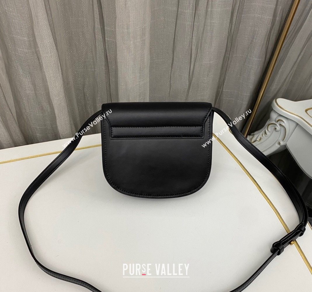 Saint Laurent Kaia Small Satchel Bag in Smooth Leather 619740 Black 2023 (nana-231211076)