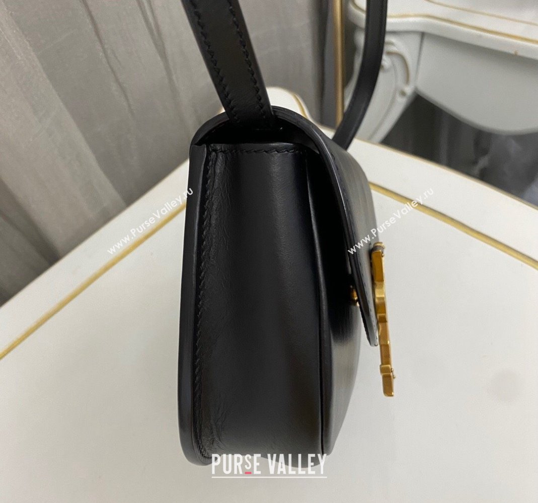 Saint Laurent Kaia Small Satchel Bag in Smooth Leather 619740 Black 2023 (nana-231211076)