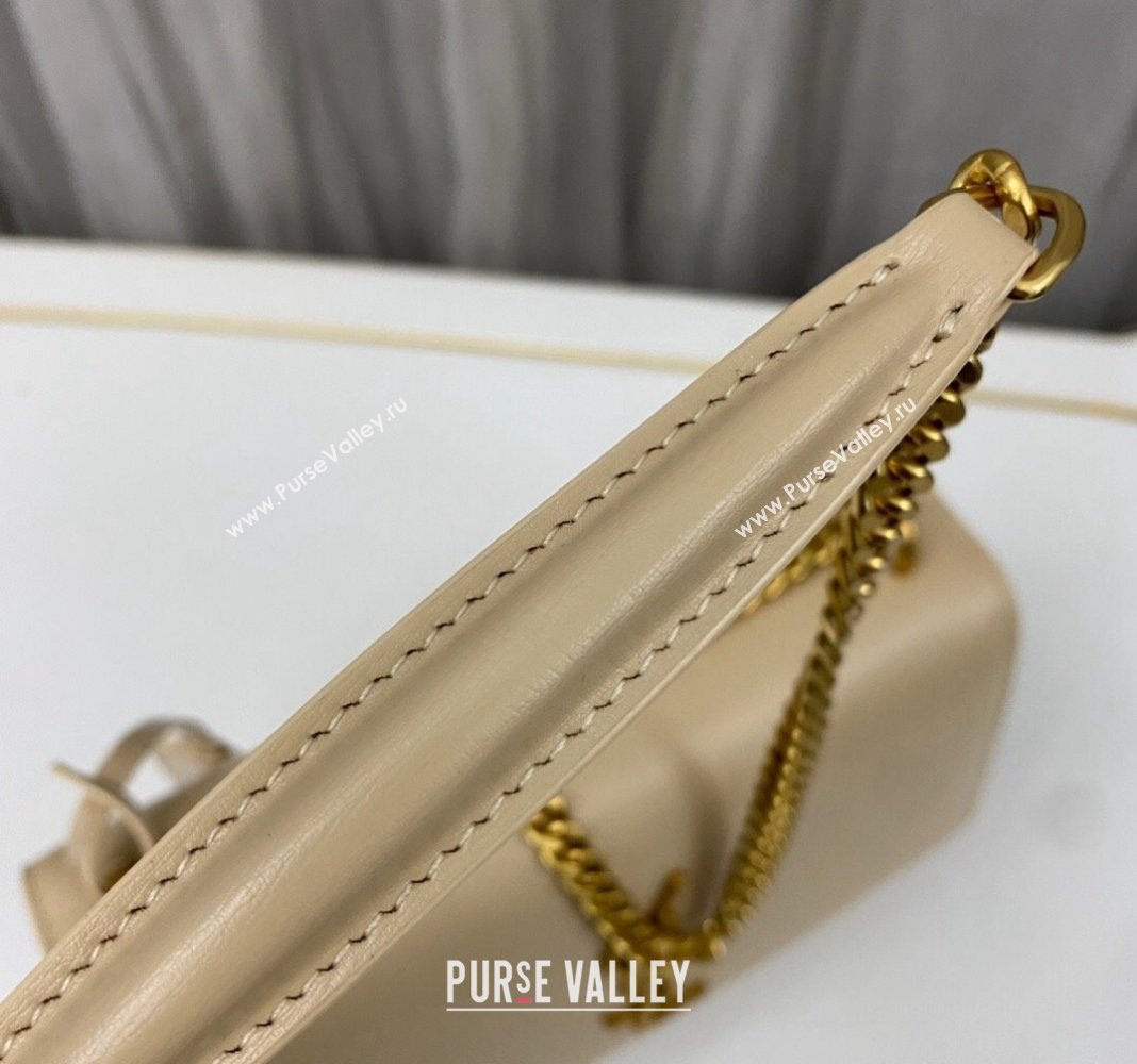 Saint Laurent Sunset Medium Bag in Box Leather 442906 Apricot/Gold 2023 (nana-231211083)