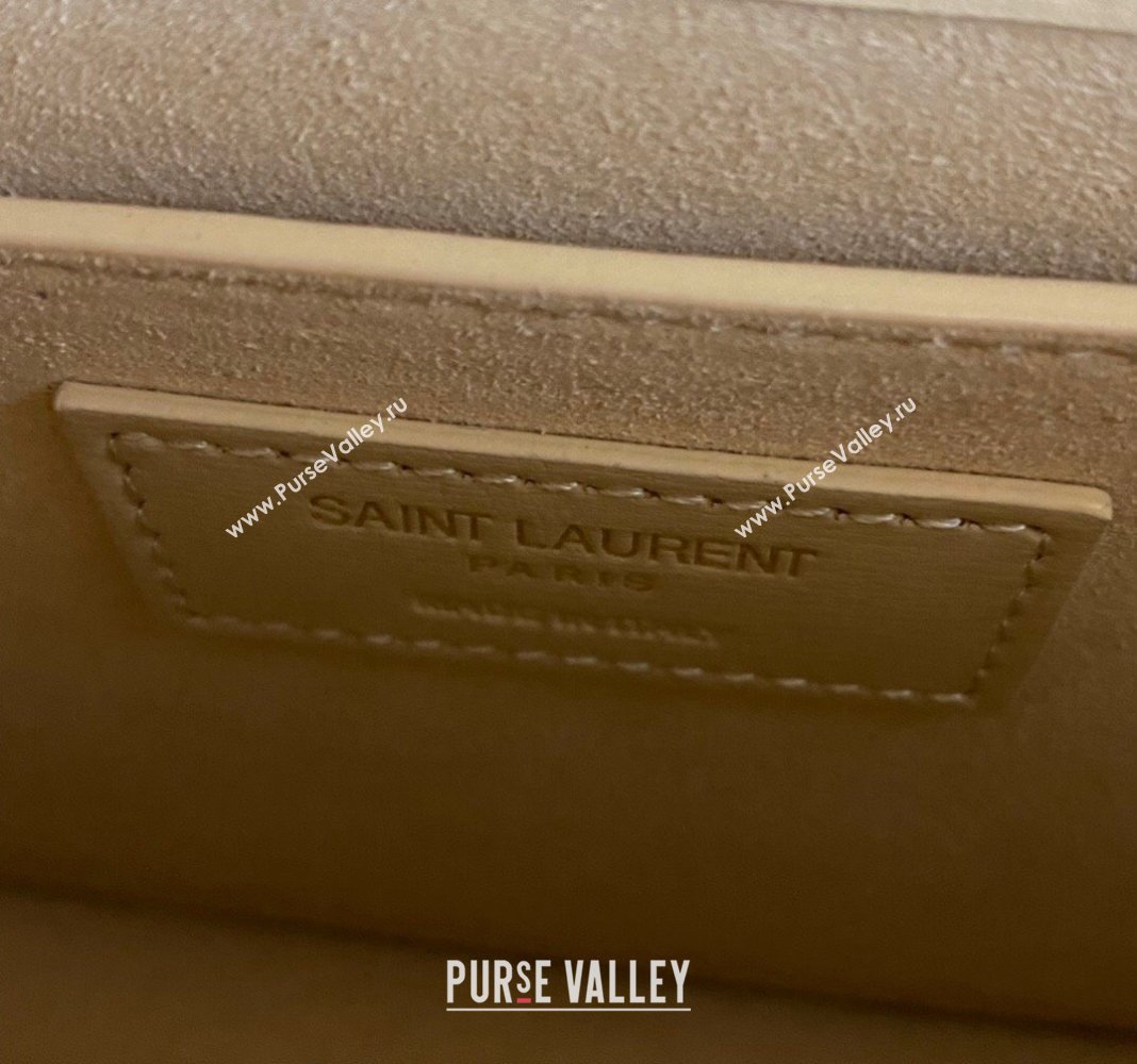 Saint Laurent Sunset Medium Bag in Box Leather 442906 Apricot/Gold 2023 (nana-231211083)