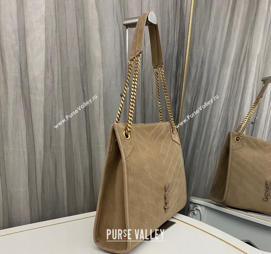 Saint Laurent Niki Medium Shopping Bag in Suede Beige 577999 2023 (nana-231211088)