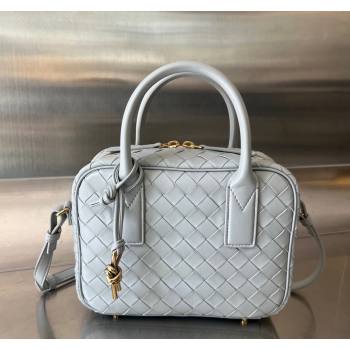 Bottega Veneta Small Getaway Top Handle Bag in Intrecciato Leather Agate grey 2023 776736 (WT-231212057)