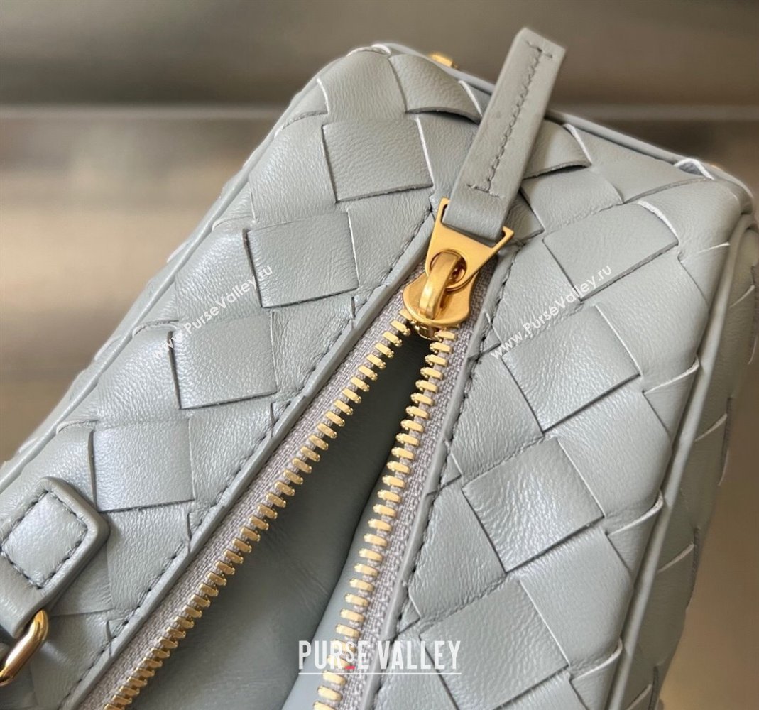 Bottega Veneta Small Getaway Top Handle Bag in Intrecciato Leather Agate grey 2023 776736 (WT-231212057)