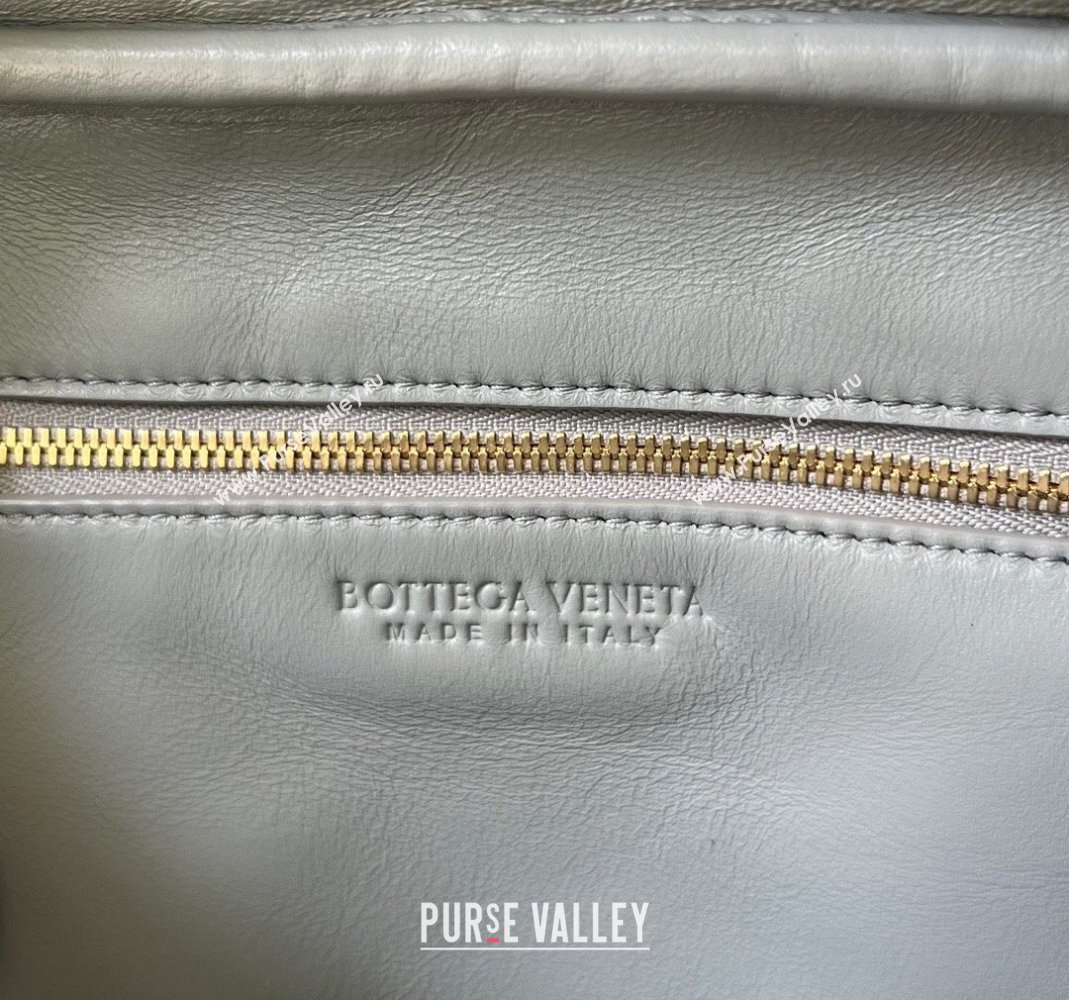 Bottega Veneta Small Getaway Top Handle Bag in Intrecciato Leather Agate grey 2023 776736 (WT-231212057)