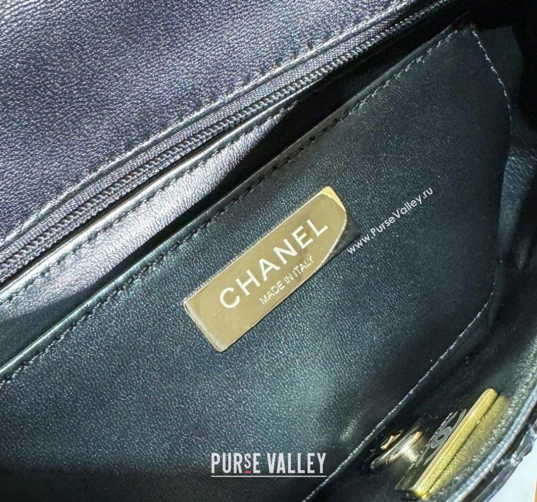 Chanel Patent Calfskin Mini Flap Bag Star Coin Purse AS4646 Black 2023 (yezi-231208010)