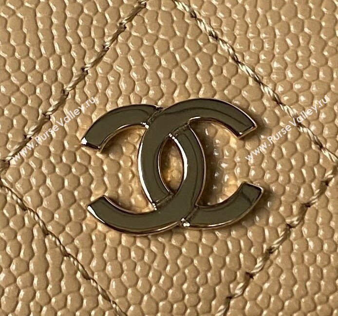 Chanel Grained Calfskin Mini Backpack Bag with Chain AP3573 Apricot 2023 (yezi-231208001)