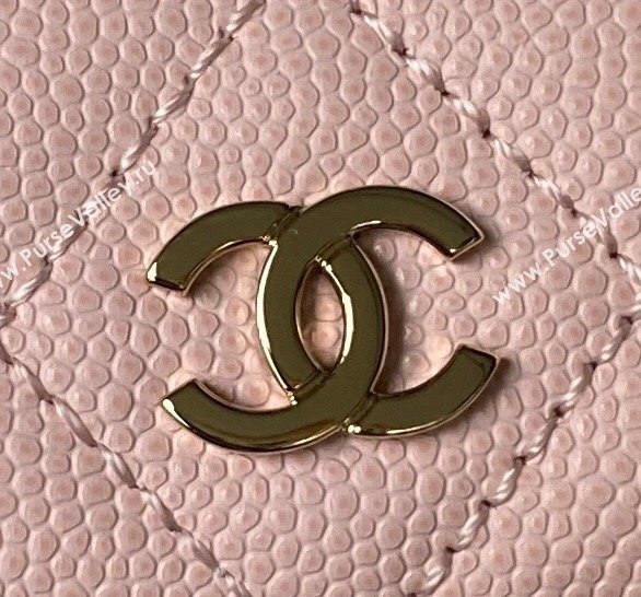 Chanel Grained Calfskin Mini Backpack Bag with Chain AP3573 Light Pink 2023 (yezi-231208002)