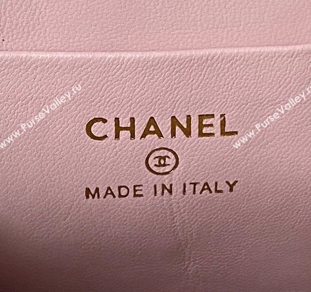 Chanel Grained Calfskin Mini Backpack Bag with Chain AP3573 Light Pink 2023 (yezi-231208002)