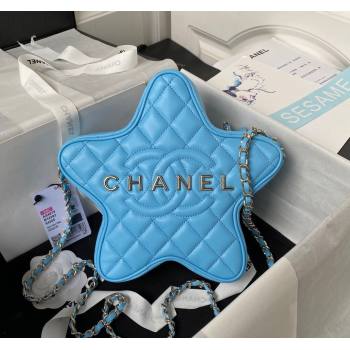 Chanel Lambskin Star Handbag AS4579 Light Blue 2023 (yezi-231208004)