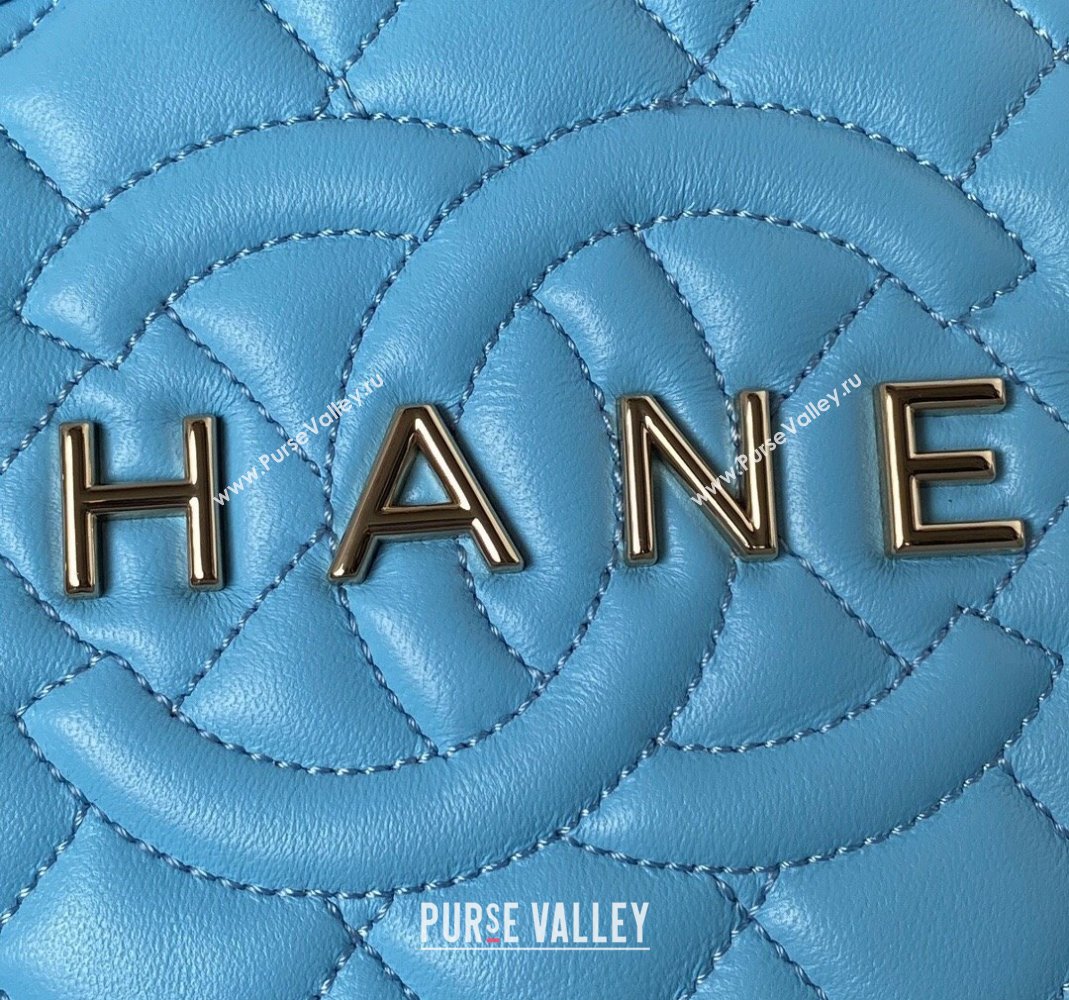 Chanel Lambskin Star Handbag AS4579 Light Blue 2023 (yezi-231208004)