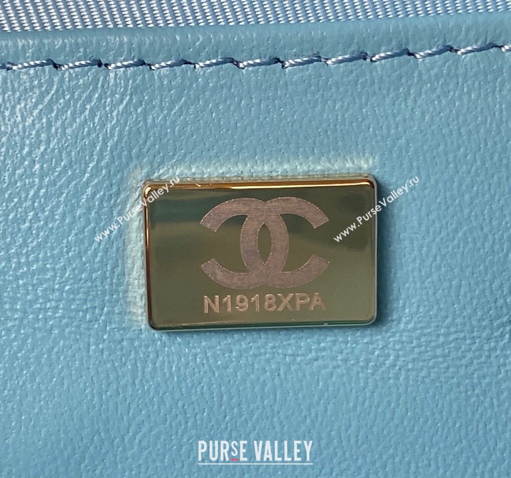 Chanel Lambskin Star Handbag AS4579 Light Blue 2023 (yezi-231208004)