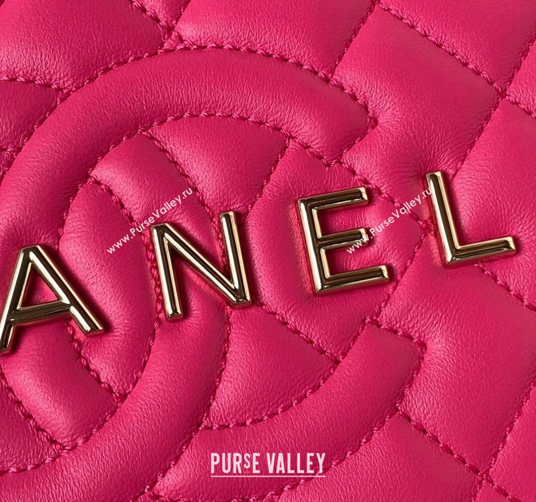 Chanel Lambskin Star Handbag AS4579 Dark Pink Leather 2023 (yezi-231208006)