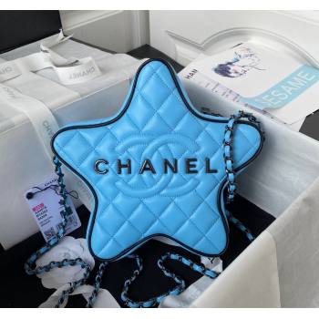 Chanel Lambskin Star Handbag AS4579 Blue/Black 2023 (yezi-231208007)