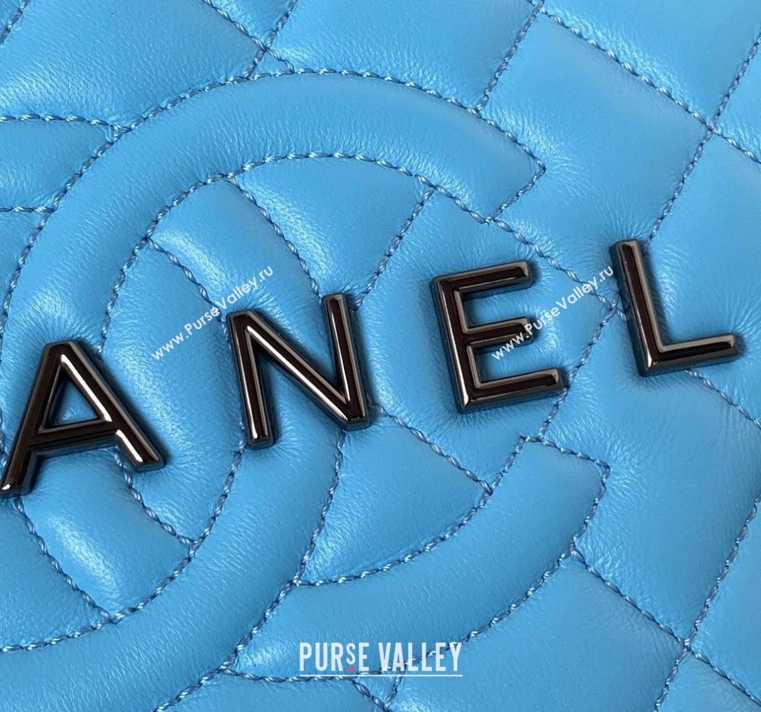 Chanel Lambskin Star Handbag AS4579 Blue/Black 2023 (yezi-231208007)