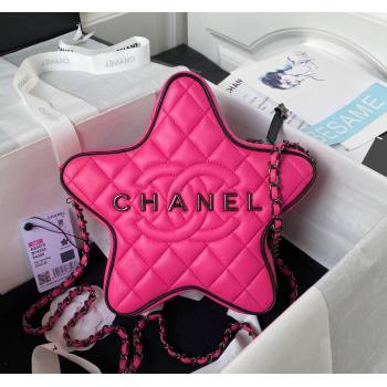 Chanel Lambskin Star Handbag AS4579 Dark Pink/Black 2023 (yezi-231208008)