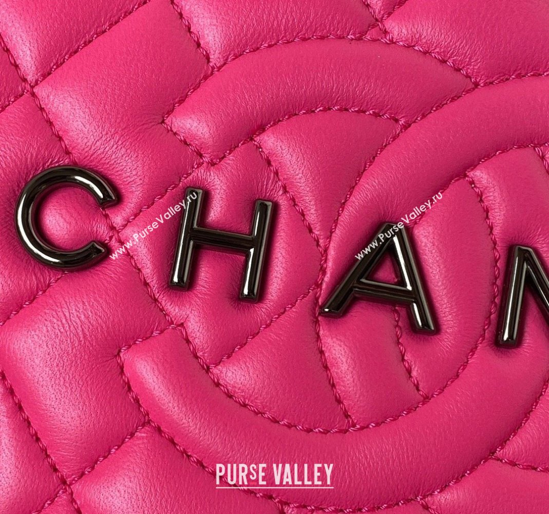 Chanel Lambskin Star Handbag AS4579 Dark Pink/Black 2023 (yezi-231208008)