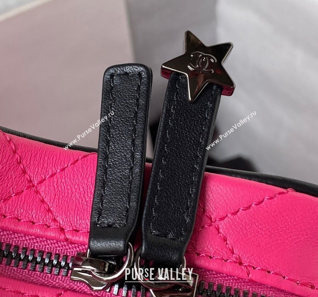 Chanel Lambskin Star Handbag AS4579 Dark Pink/Black 2023 (yezi-231208008)