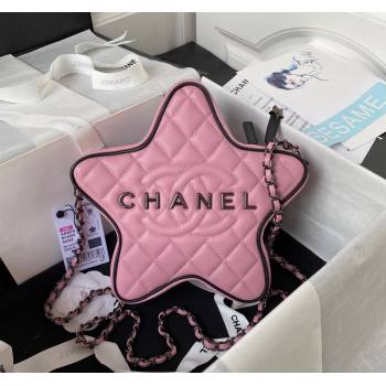 Chanel Lambskin Star Handbag AS4579 Light Pink/Black 2023 (yezi-231208009)