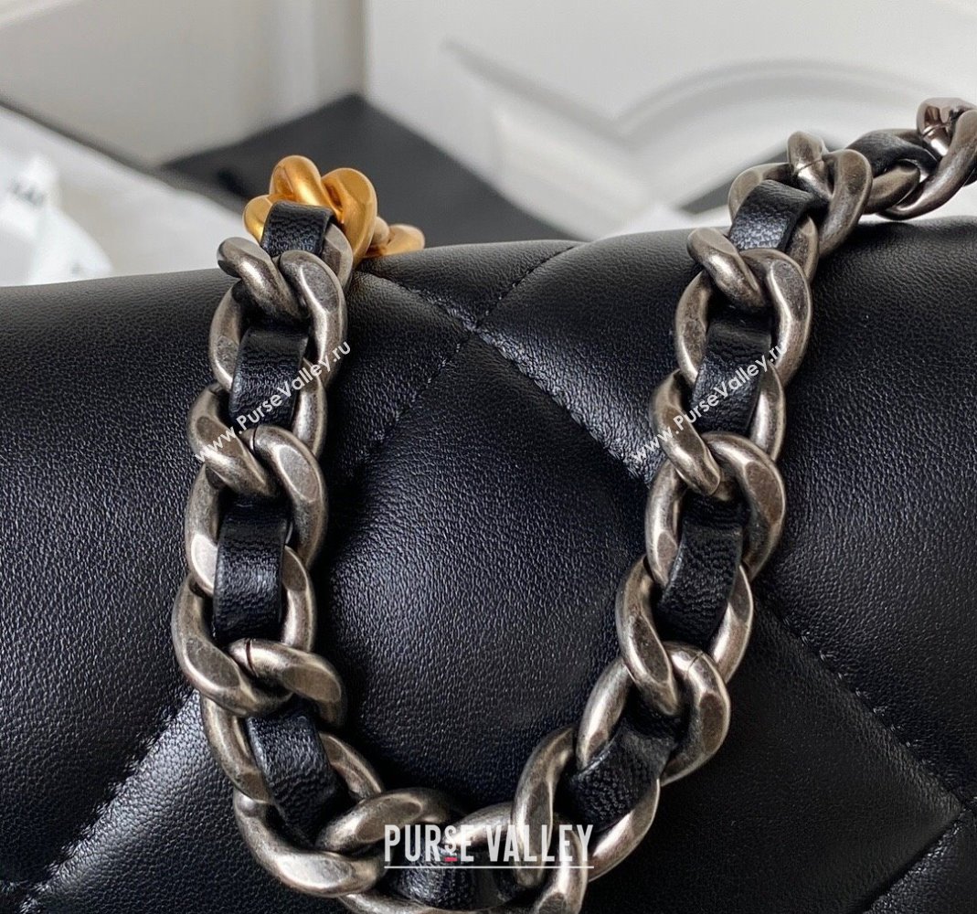 Chanel 19 Lambskin Hobo Bag AS4638 Black 2024 (yezi-231208011)