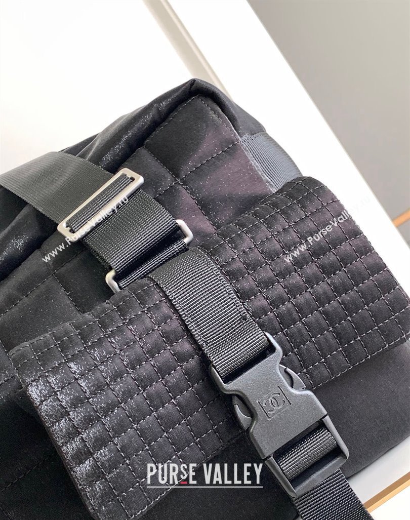 Chanel Black Waterproof Sport Bag with Pockets 2023 1208 (yezi-231208015)