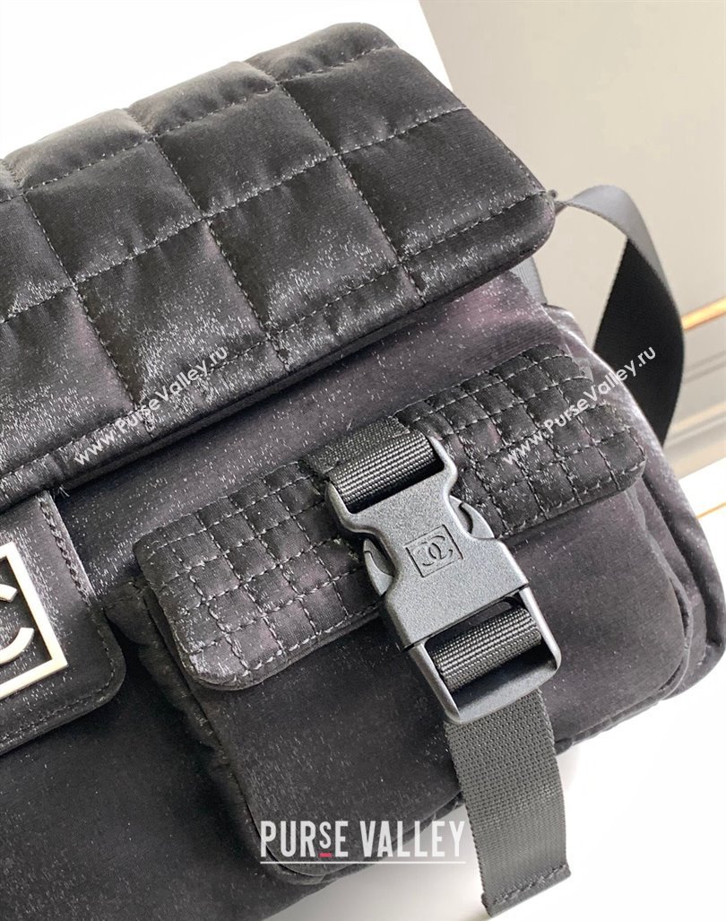 Chanel Black Waterproof Sport Flap Bag 2023 1208 (yezi-231208016)