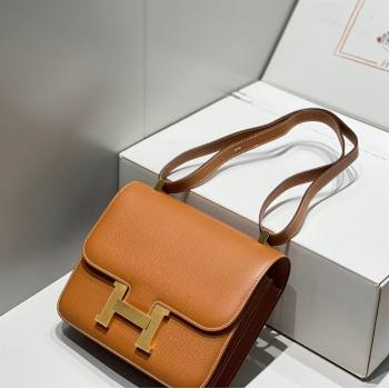 Hermes Classic Constance Bag 23cm in Epsom Leather Golden Brown 2023 (FL-231209050)