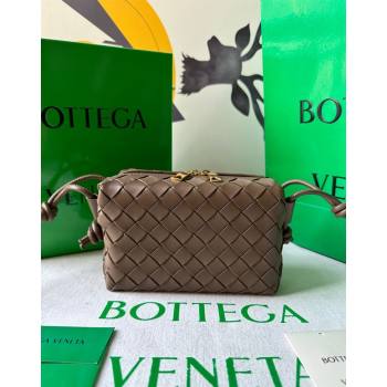 Bottega Veneta Mini Loop Camera Bag in Intrecciato Leather Taupe Grey 2023 723547 (WT-231212036)