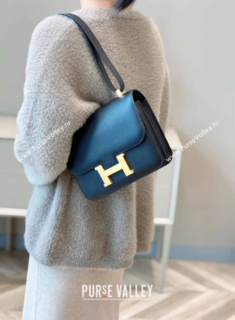 Hermes Classic Constance Bag 23cm in Epsom Leather Black/Gold 2023 (FL-231209052)