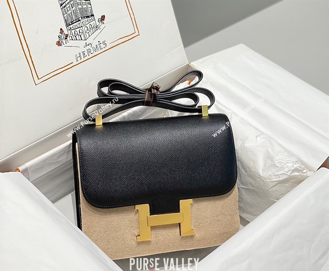 Hermes Classic Constance Bag 23cm in Epsom Leather Black/Gold 2023 (FL-231209052)