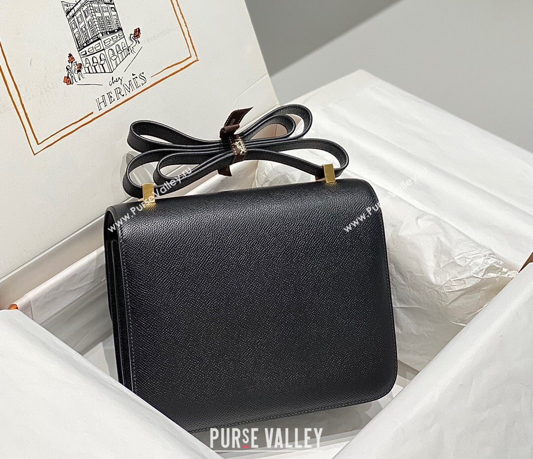 Hermes Classic Constance Bag 23cm in Epsom Leather Black/Gold 2023 (FL-231209052)