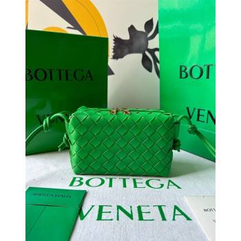 Bottega Veneta Mini Loop Camera Bag in Intrecciato Leather Parakeet Green 2023 723547 (WT-231212037)