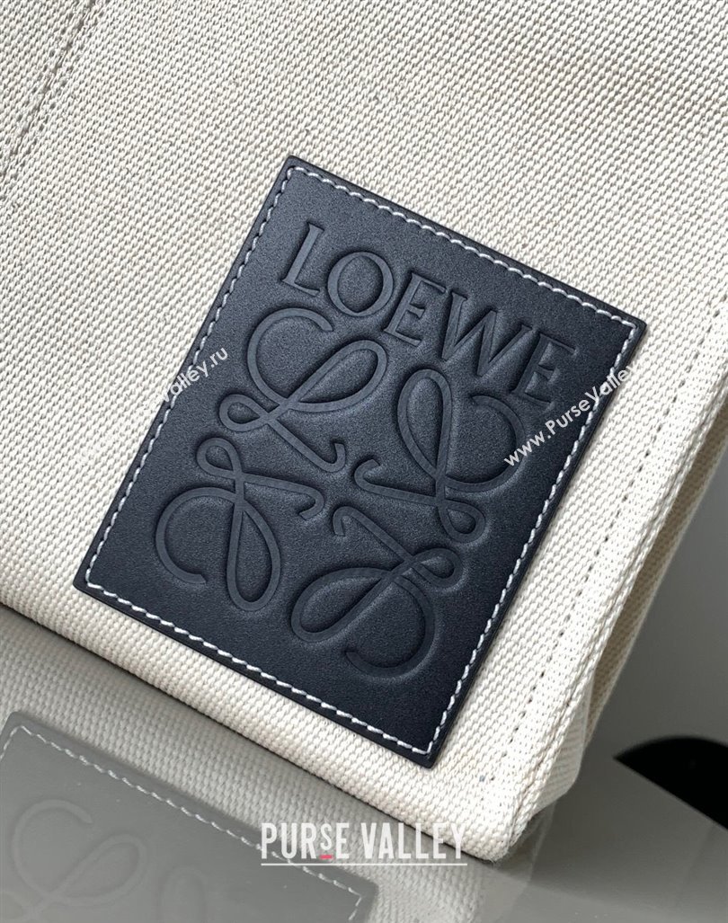 Loewe Cushion Canvas Tote Bag White/Black 2023 (Ys-231211062)