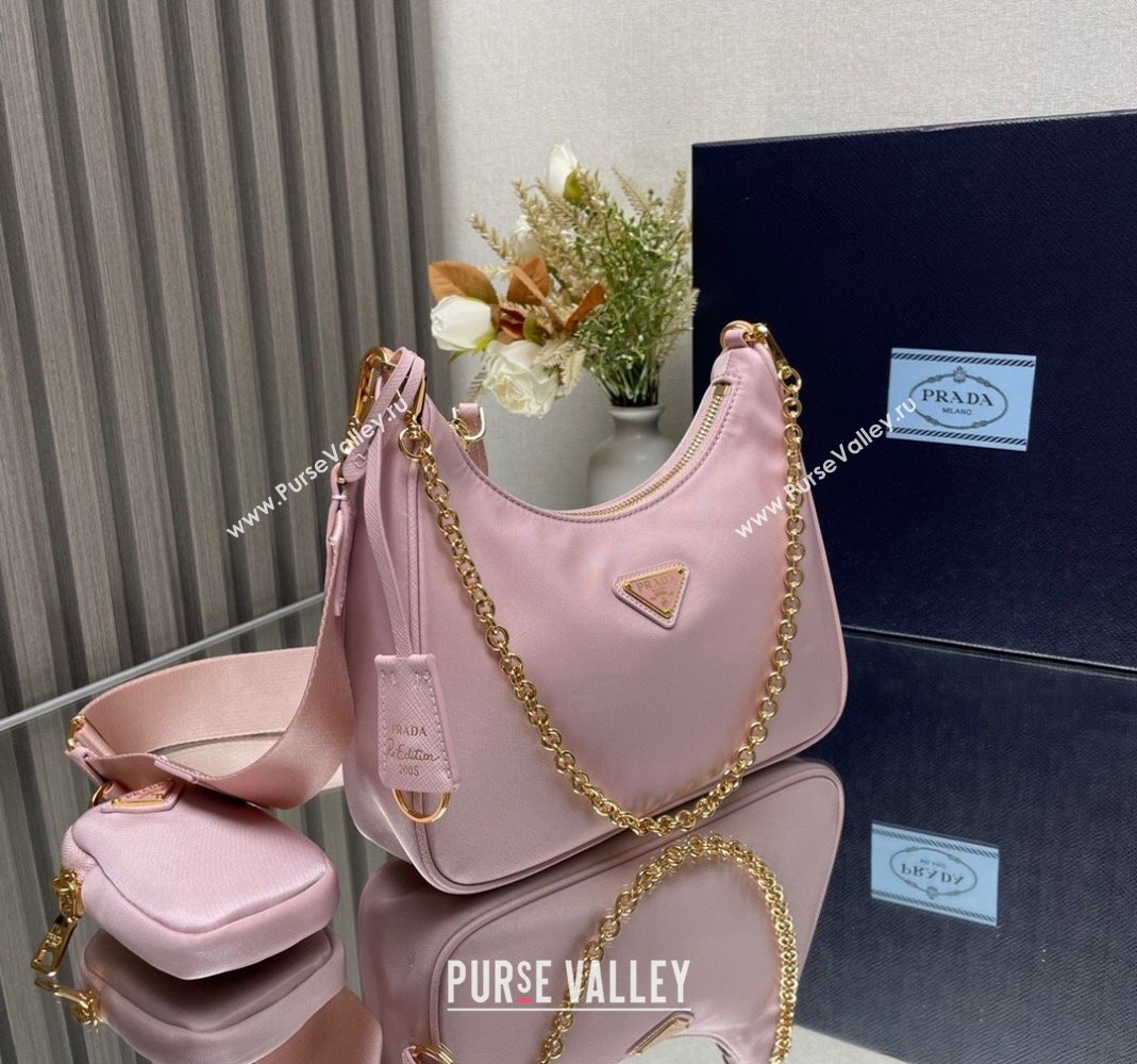 Prada Re-Edition 2005 Re-Nylon Bag 1BH204 Light Pink 2023 NEW (YZ-231211028)