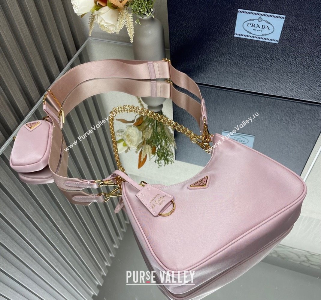 Prada Re-Edition 2005 Re-Nylon Bag 1BH204 Light Pink 2023 NEW (YZ-231211028)