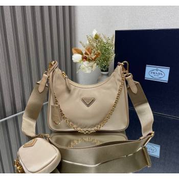 Prada Re-Edition 2005 Re-Nylon Bag 1BH204 Beige 2023 NEW (YZ-231211029)