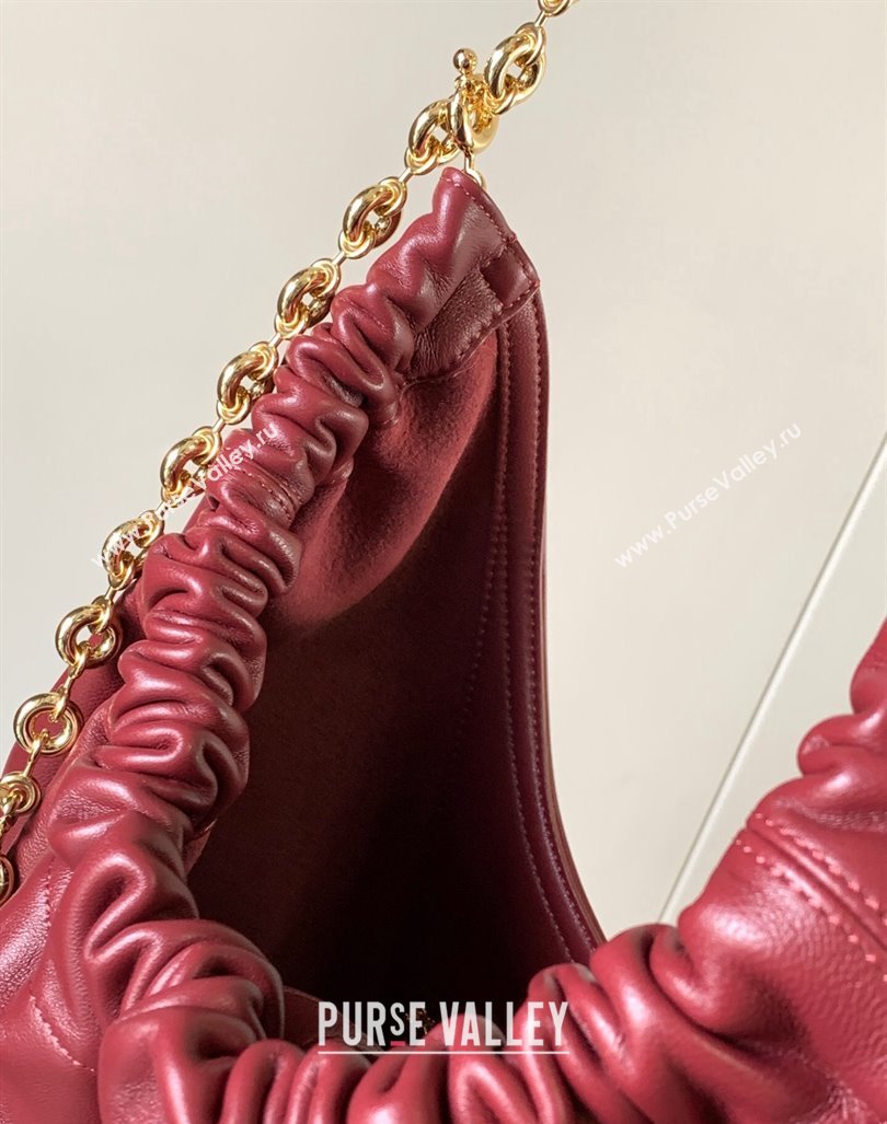 Loewe Medium Squeeze bag in nappa lambskin Burgundy 2023 (Ys-231211059)