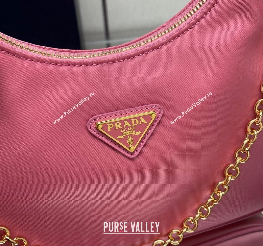 Prada Re-Edition 2005 Re-Nylon Bag 1BH204 Dark Pink 2023 NEW (YZ-231211030)