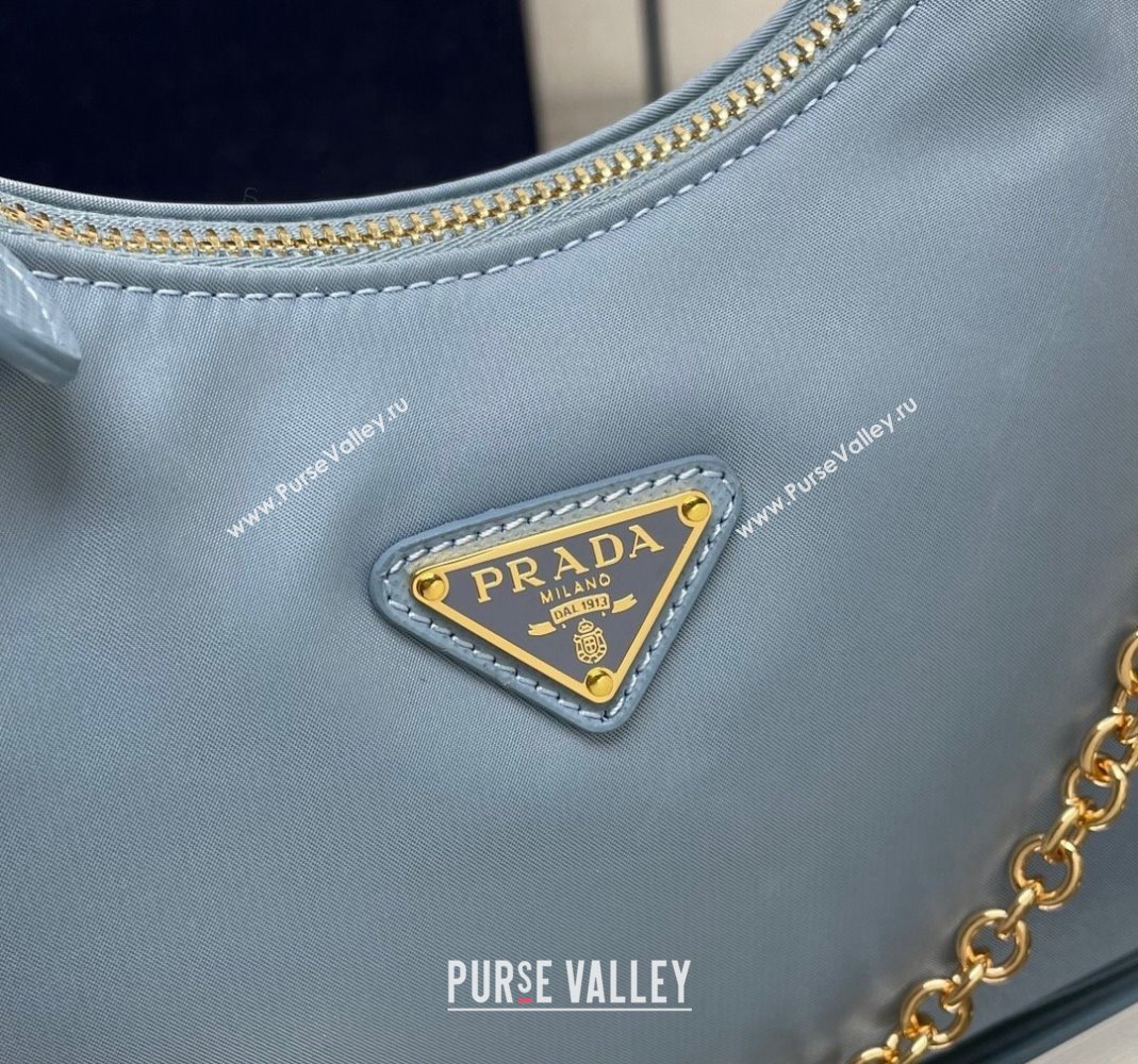 Prada Re-Edition 2005 Re-Nylon Bag 1BH204 Light Blue 2023 NEW (YZ-231211031)