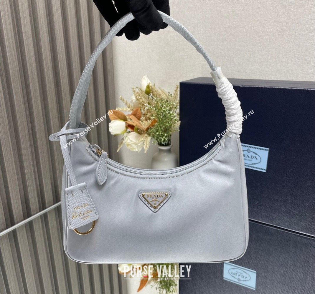 Prada Re-Nylon Prada Re-Edition 2000 mini-bag 1NE515 Light Grey 2023 NEW (YZ-231211034)