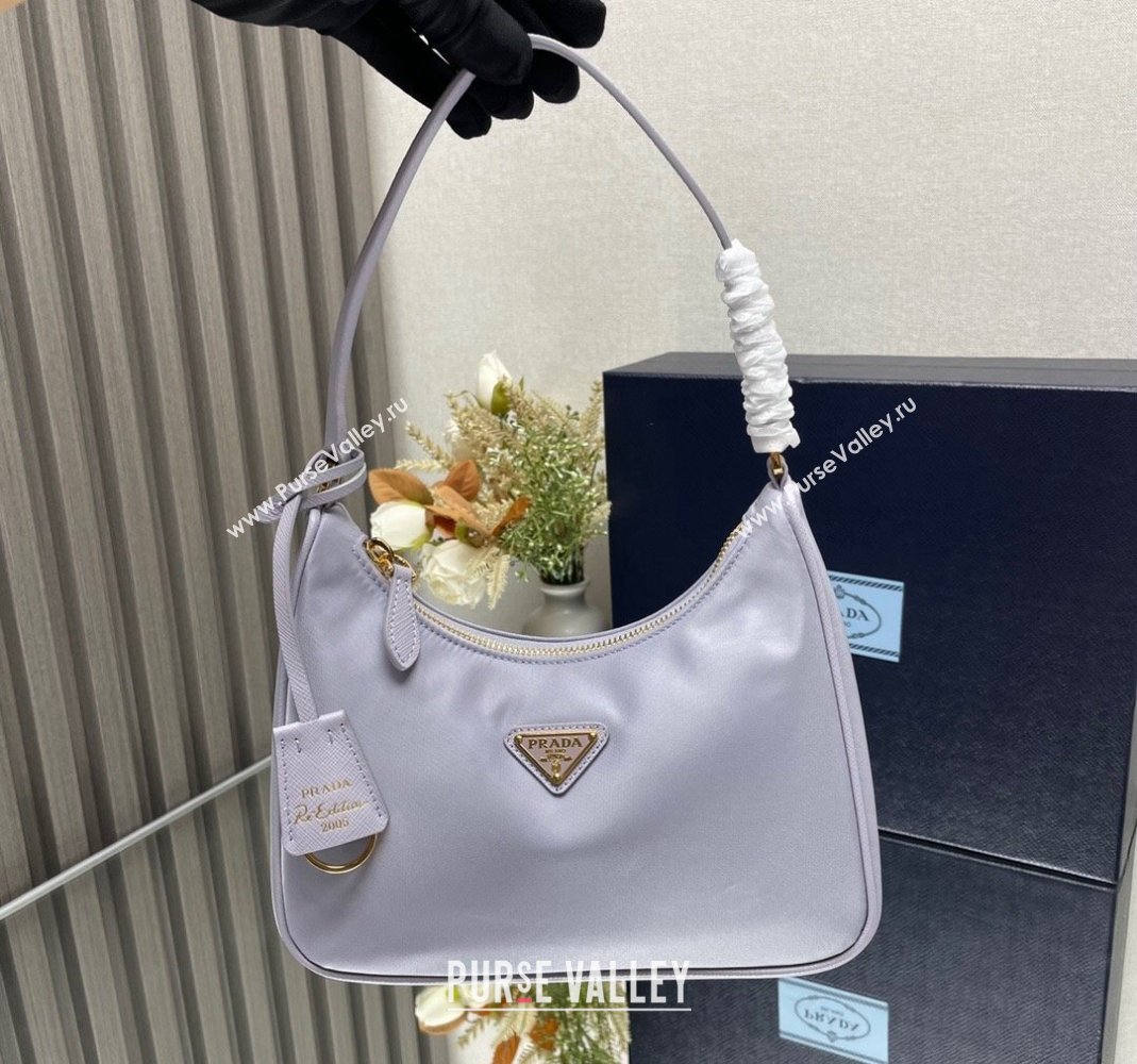 Prada Re-Edition 2005 Re-Nylon mini bag 1NE204 Light Purple 2023 NEW (YZ-231211040)