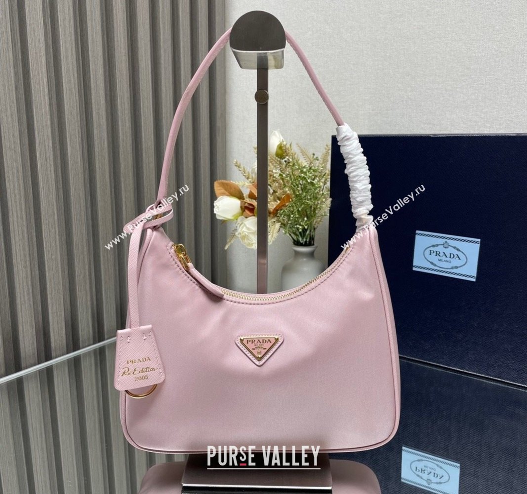 Prada Re-Edition 2005 Re-Nylon mini bag 1NE204 Light Pink 2023 NEW (YZ-231211042)