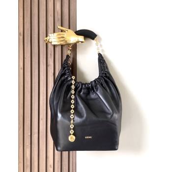 Loewe Medium Squeeze bag in nappa lambskin Black 2023 (Ys-231211061)