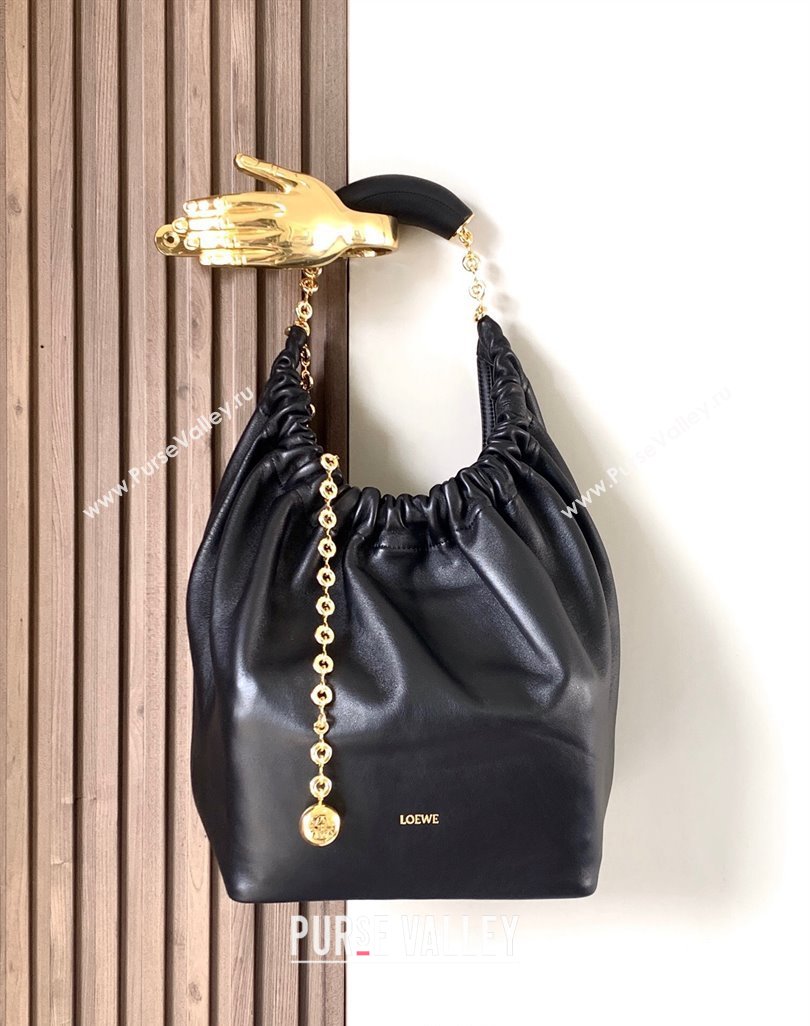 Loewe Medium Squeeze bag in nappa lambskin Black 2023 (Ys-231211061)