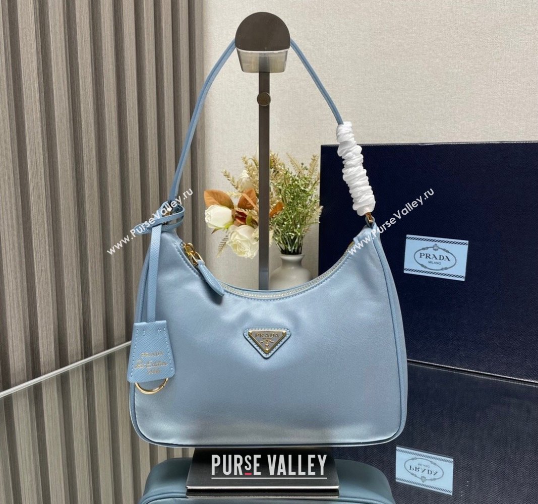 Prada Re-Edition 2005 Re-Nylon mini bag 1NE204 Light Blue 2023 NEW (YZ-231211045)