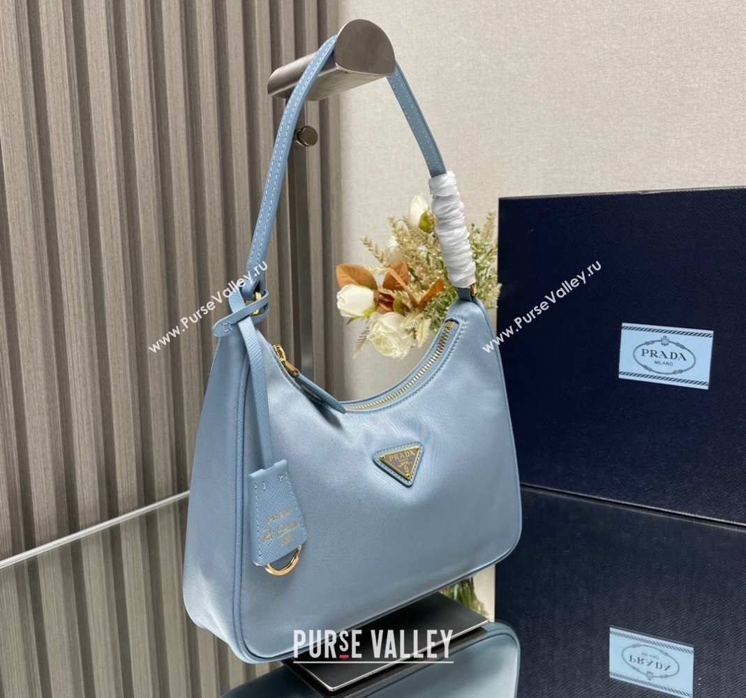 Prada Re-Edition 2005 Re-Nylon mini bag 1NE204 Light Blue 2023 NEW (YZ-231211045)