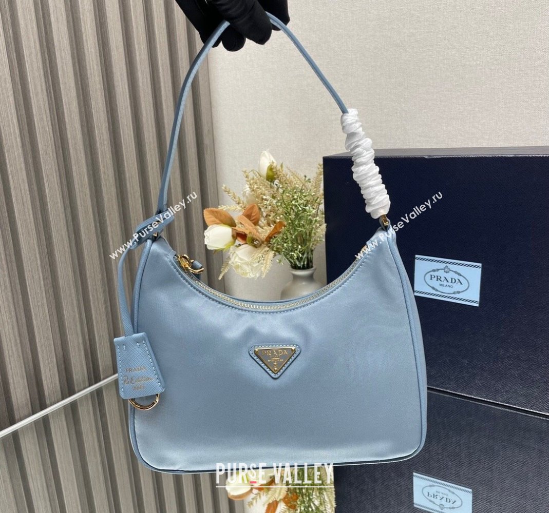 Prada Re-Edition 2005 Re-Nylon mini bag 1NE204 Light Blue 2023 NEW (YZ-231211045)