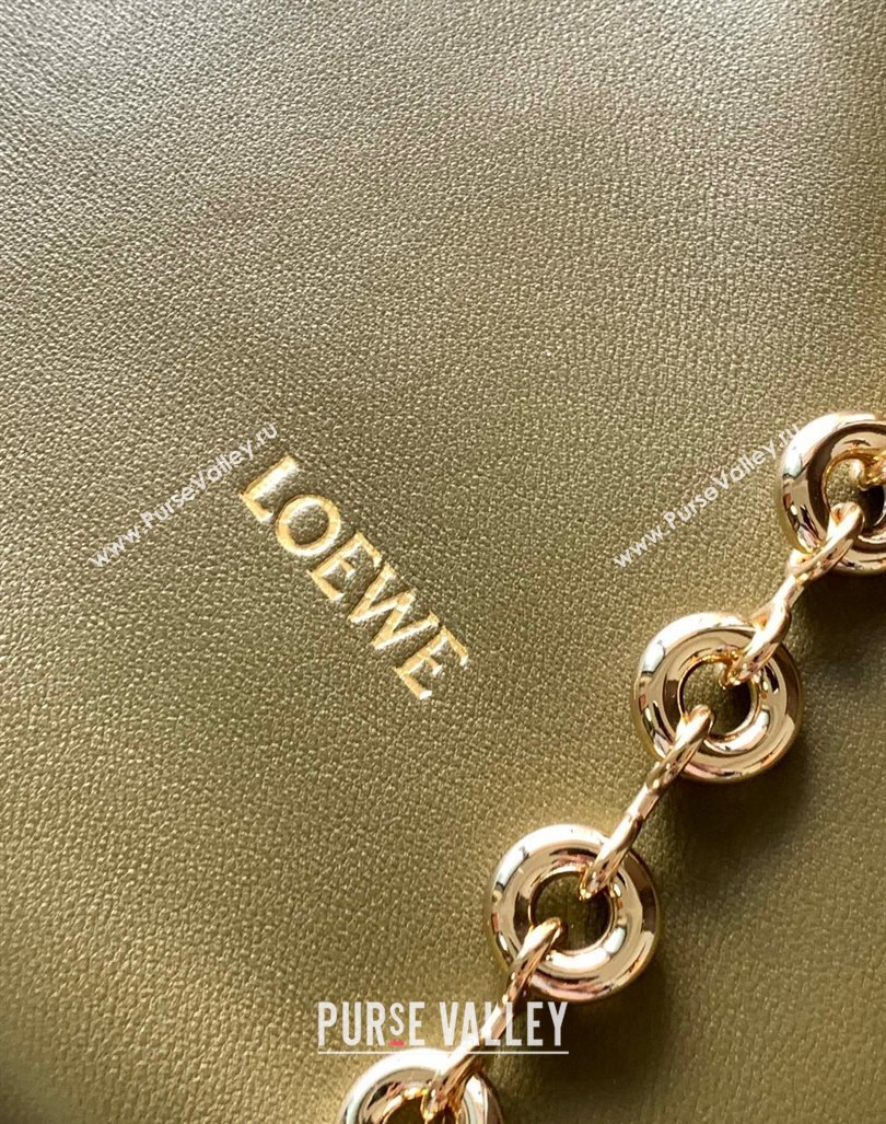 Loewe Medium Squeeze bag in nappa lambskin Olive Green 2023 (Ys-231211058)