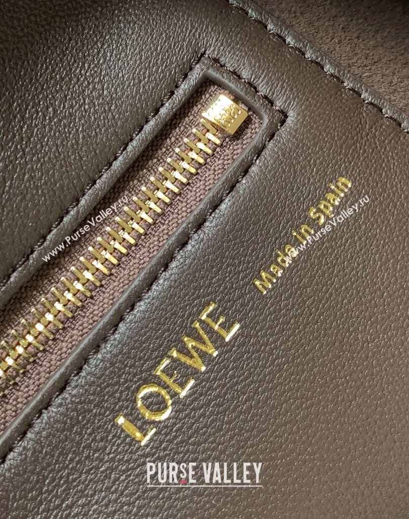 Loewe Small Squeeze bag in nappa lambskin Dark Brown 2023 (Ys-231211056)